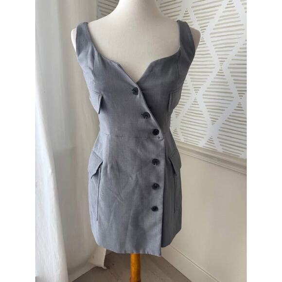 Anthropologie Women’s Size 2 XS Gray Re-Worked Blazer Romper - Picture 2 of 7